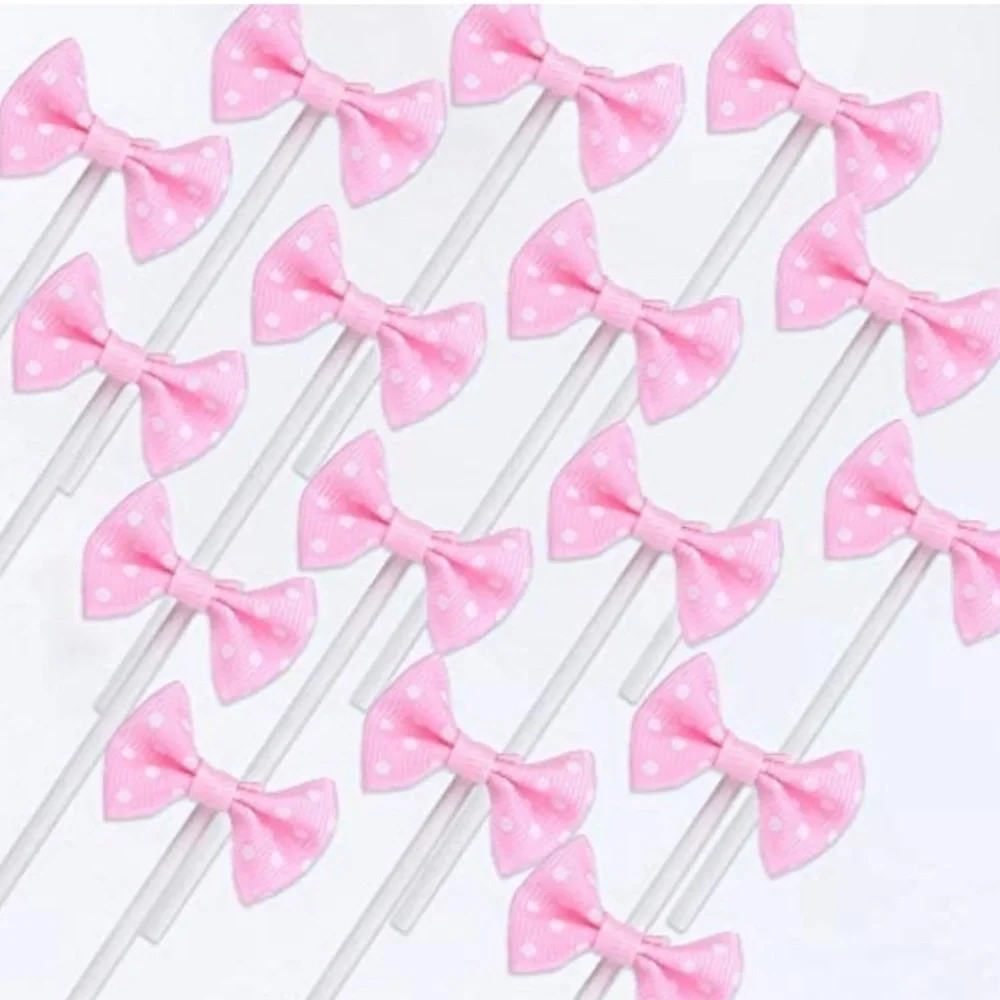 Bowknot Cupcake and Cake Toppers 20 Pieces NWT